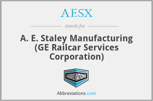AESX - A. E. Staley Manufacturing (GE Railcar Services Corporation)