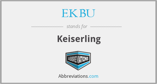 What does EKBU stand for?