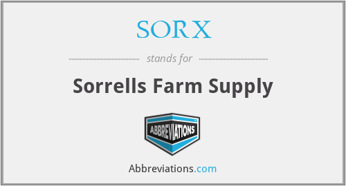 What does SORX stand for?