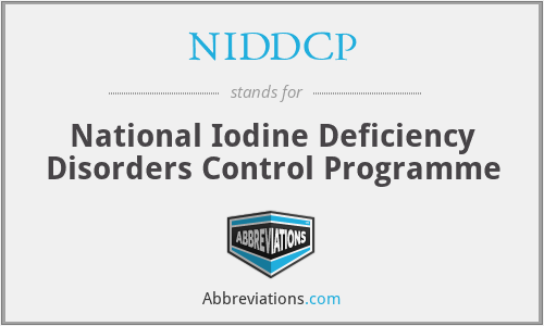 What does NIDDCP stand for?