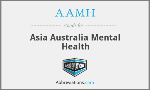 AAMH - Asia Australia Mental Health