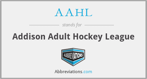 AAHL - Addison Adult Hockey League