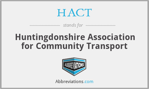 HACT - Huntingdonshire Association for Community Transport