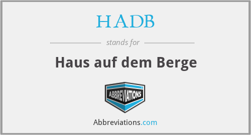 What does HADB stand for?
