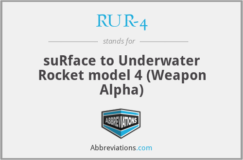 What does RUR-4 stand for?