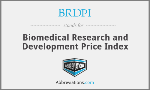 BRDPI - Biomedical Research and Development Price Index
