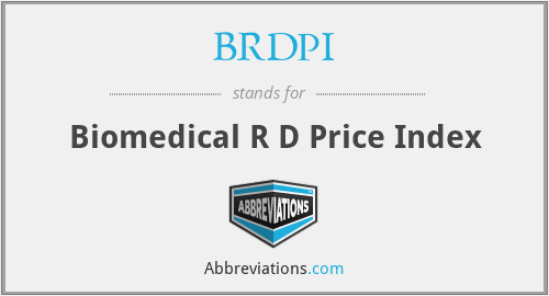 BRDPI - Biomedical R D Price Index