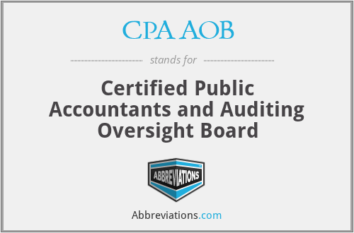 CPAAOB - Certified Public Accountants and Auditing Oversight Board