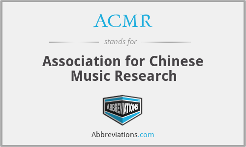 ACMR - Association for Chinese Music Research