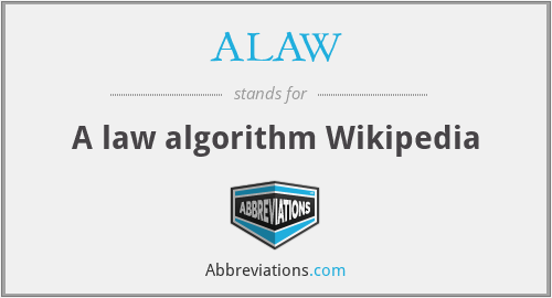 ALAW - A law algorithm Wikipedia