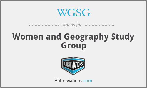 WGSG - Women and Geography Study Group