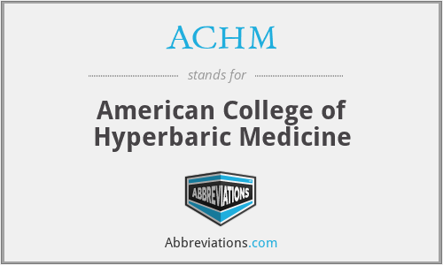 What does ACHM stand for?