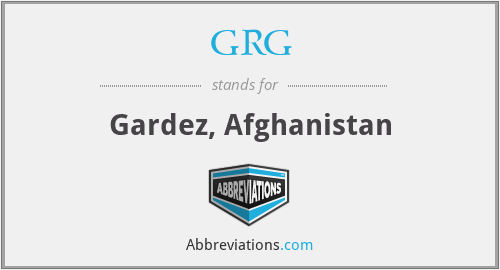 GRG - Gardez, Afghanistan