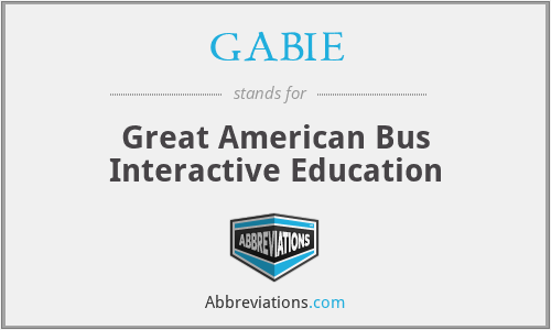 GABIE - Great American Bus Interactive Education