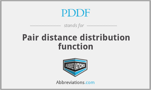 What does PDDF stand for?