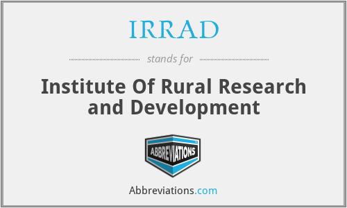 IRRAD - Institute Of Rural Research and Development