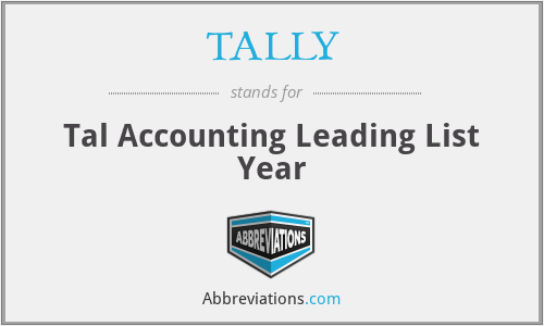 TALLY - Tal Accounting Leading List Year