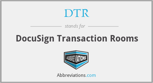 What Is The Abbreviation For Docusign Transaction Rooms
