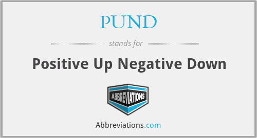 PUND - Positive Up Negative Down