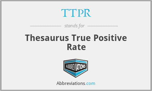 TTPR - Thesaurus True Positive Rate