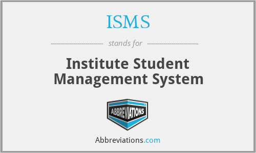 ISMS - Institute Student Management System