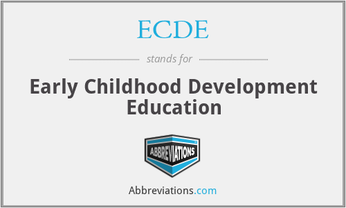 ECDE - Early Childhood Development Education
