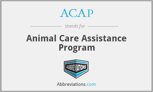 ACAP - Animal Care Assistance Program