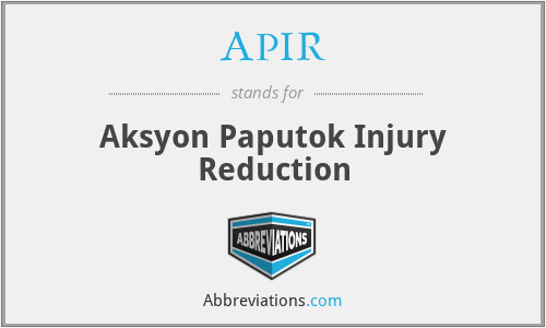 APIR - Aksyon Paputok Injury Reduction