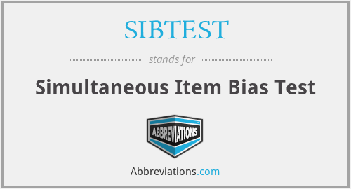 What does SIBTEST stand for?