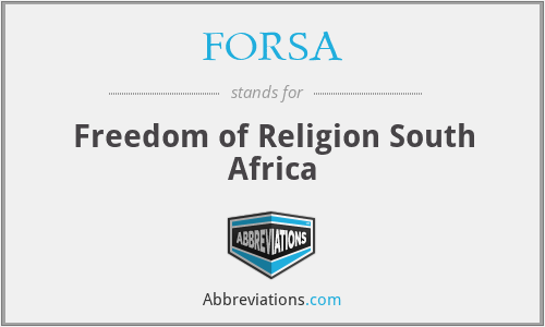 FORSA - Freedom of Religion South Africa