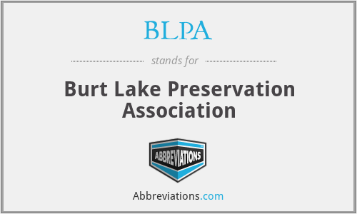 BLPA - Burt Lake Preservation Association
