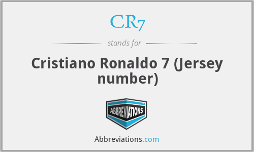 CR7 - Cristiano Ronaldo 7 (Jersey number)