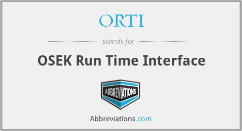 ORTI - OSEK Run Time Interface