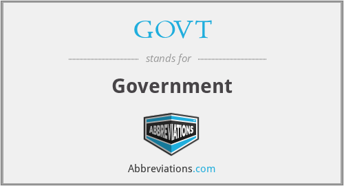 What does GOVT stand for?