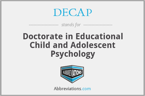 DECAP - Doctorate in Educational Child and Adolescent Psychology