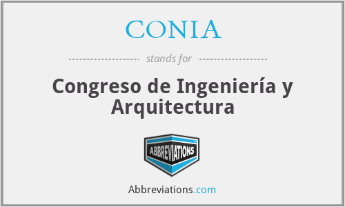 CONIA - Congreso de Ingeniería y Arquitectura
