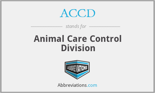ACCD - Animal Care Control Division
