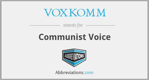 What does VOXKOMM stand for?