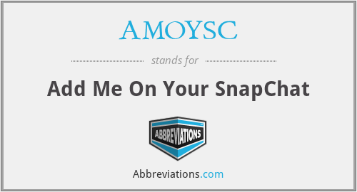What does AMOYSC stand for?