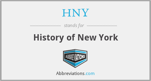 HNY - History of New York