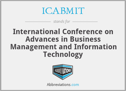 What does ICABMIT stand for?
