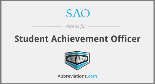 SAO - Student Achievement Officer