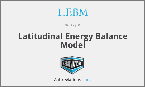 LEBM - Latitudinal Energy Balance Model