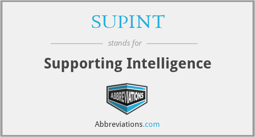 What does SUPINT stand for?