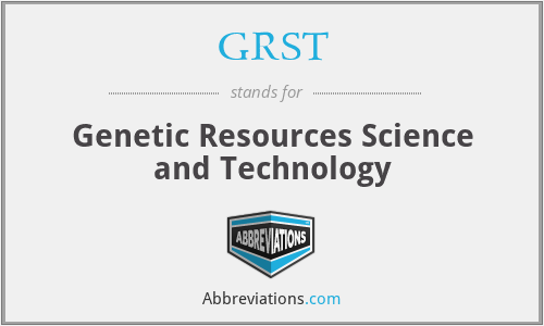 GRST - Genetic Resources Science and Technology