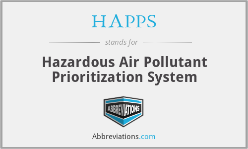 HAPPS - Hazardous Air Pollutant Prioritization System