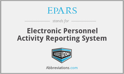 EPARS - Electronic Personnel Activity Reporting System