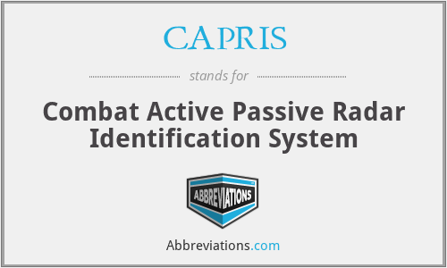 CAPRIS - Combat Active Passive Radar Identification System