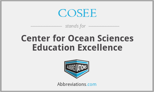 What does COSEE stand for?