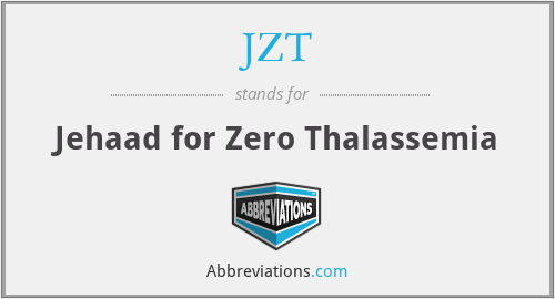 JZT - Jehaad for Zero Thalassemia